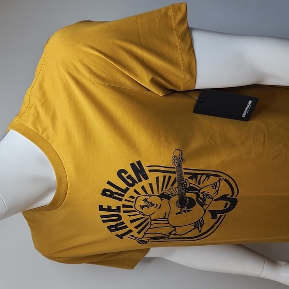 TRUE RELIGION ANTIQUE GOLD TSHIRT XL - Picture 3 of 9